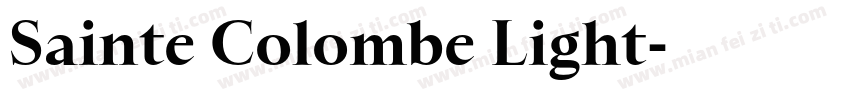 Sainte Colombe Light字体转换